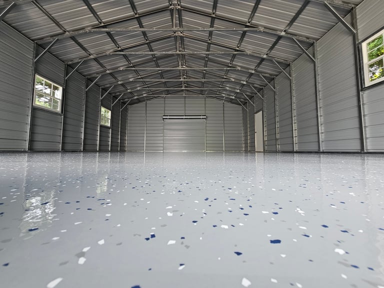Epoxy Flake Floor in Garage
